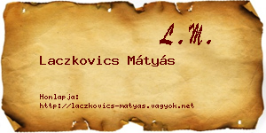 Laczkovics Mátyás névjegykártya