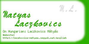 matyas laczkovics business card