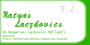 matyas laczkovics business card